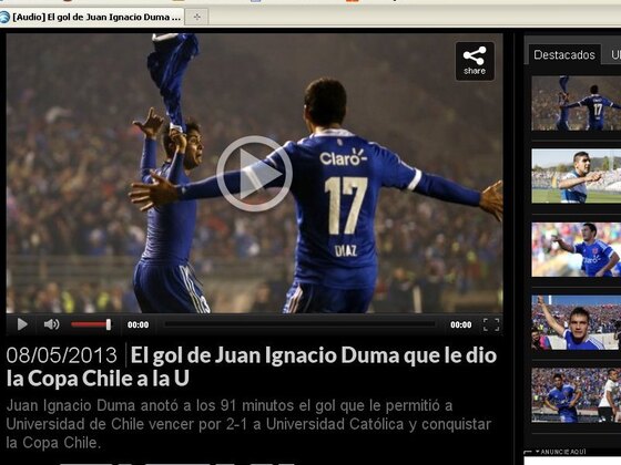 Todas las portadas futbolísticas en Chile son para Duma, el ex pibe del CAUSI.