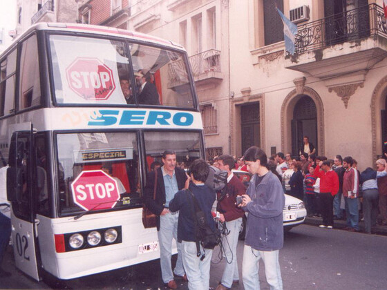 El Presidente Mario Giammaría, entrevistado poco antes de partir de gira. Año 1999.