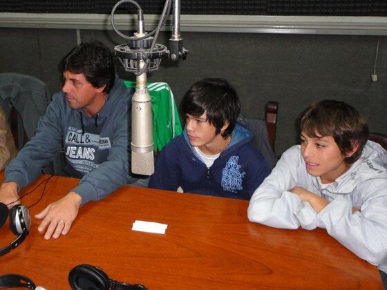 Claudio Marinich, Marrone y Herrera. Desde un primer momento los chicos se mostraron satisfechos con la gira.