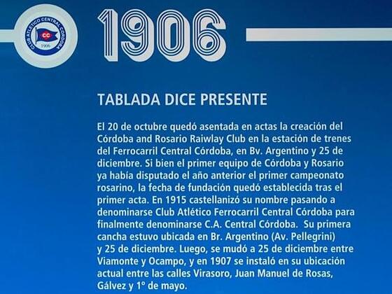 La fecha del acta fundacional es el 20 de Octubre de 1906, pero el club ya había participado en el torneo rosarino del año anterior