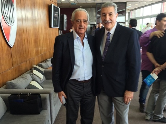 Rodolfo D'Onofrio, Presidente de River Plate y anfitrión de la reunión de trabajo de esta semana, es uno de los principales impulsores de la candidatura de Tinelli.