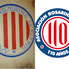El primer escudo de la Asociación, y el que se diseñó en 2015 para conmemorar los 110 años.