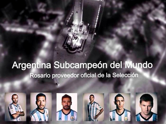 Una de las imágenes que circularon por Internet en 2014 después del Mundial. En ella están seis de los siete jugadores formados en la ARF que participaron de la Copa.