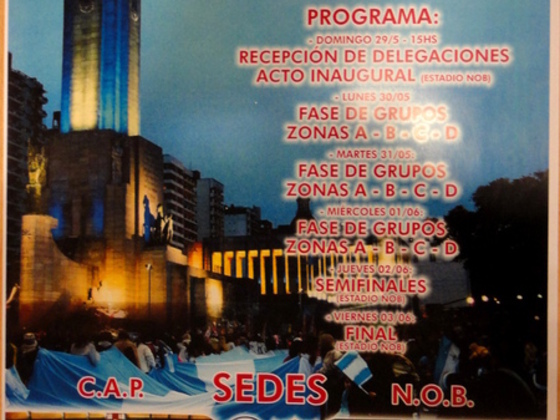 El afiche que empez&oacute; a circular por la ciudad. El Nacional en Rosario ya es un hecho.