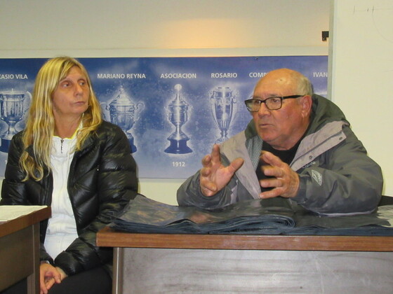 Juan Ardisson, experimentado hombre del fútbol infantil de Newell's, habló en la reunión.