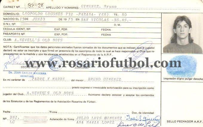 Ficha de Bruno Marioni / Giménez