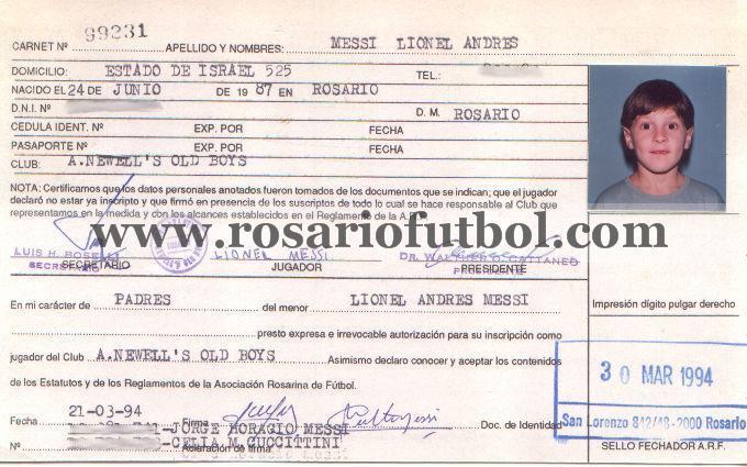Ficha de Lionel Andrés Messi