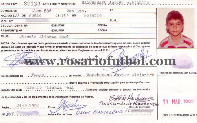 Ficha de Javier Alejandro Mascherano