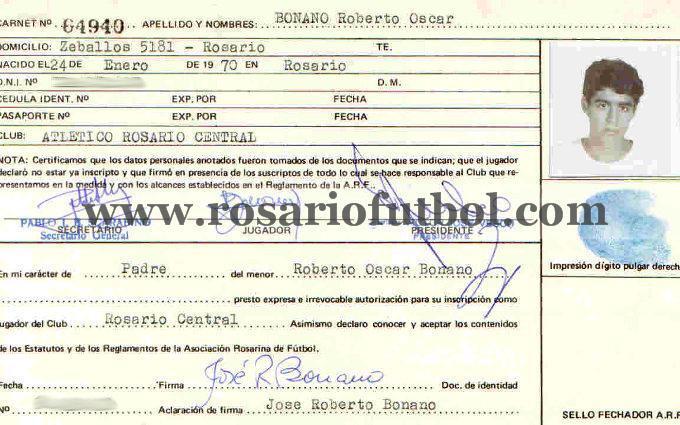 Ficha de Roberto Oscar Bonano