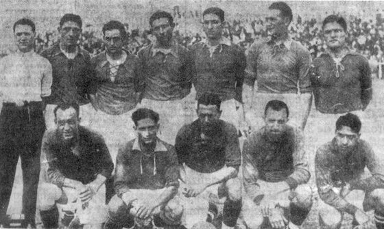 Central Córdoba campeón del Molinas 1932. Garramendy, D'uva, Ibarra, Funes, Contristano y Solero. S.Medina, A.Morales, G.Sosa, F.Bussolini y G.Fernández.