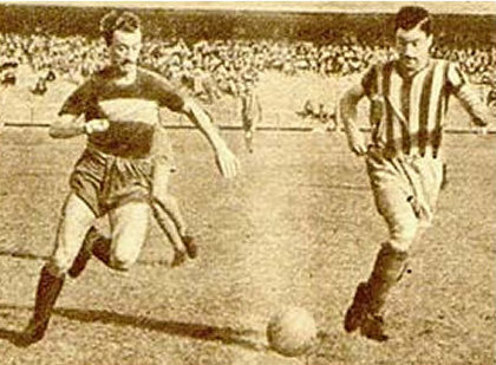 Un partido entre los xeneizes y Central de 1955.