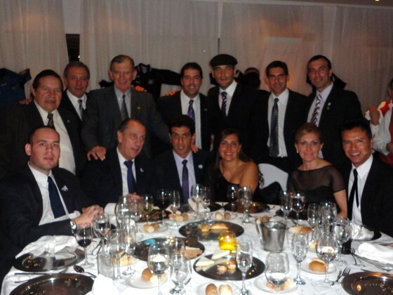 En la mesa principal estuvieron los organizadores, Pezzotta y Lechner, junto a Marconi y su hijo.