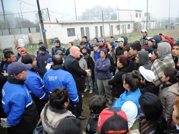 Luego de arduas negociaciones se pudo desalojar el predio en paz. Foto: S. Suárez Meccia.
