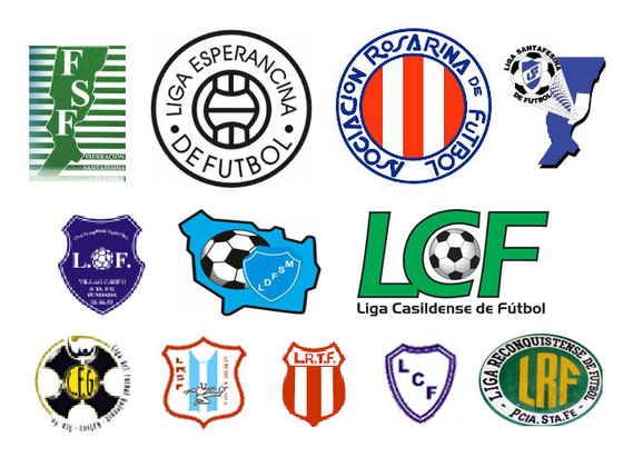 El logo de la Federaci&oacute;n Santafesina, la organizadora, y de las 11 Ligas participantes.