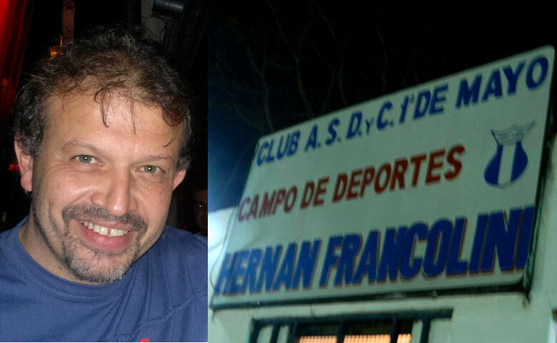 A la izquierda Fabián Magnavachi, el Presi de 1º de Mayo desde hace 3 años. Foto: Facebook.