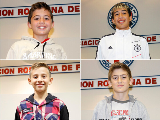 Arriba: Julián Sapetti y Lucas Contrera. Abajo: Julián Aquino y Faustino Piotti.