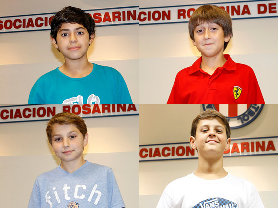 Arriba: Nicolás Rojo y Lucca Zoratti Aragüas. Abajo: Juan Ignacio Pla y Francisco Cassin.