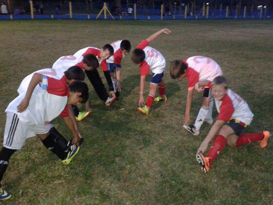 El Sub-10 white, en la penúltima práctica realizada en Ciudad Deportiva. Foto: G. Magurno.