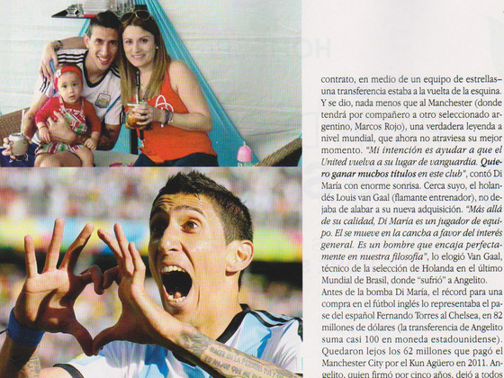 El "fideo" junto a su querida familia, y en su momento cumbre del Mundial: ante Suiza.