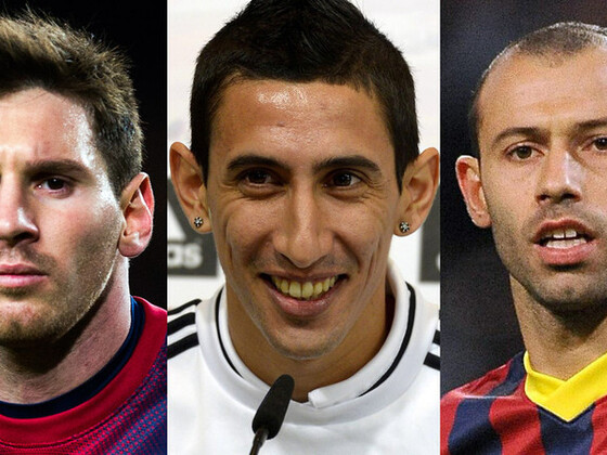 Messi, Di Mar&iacute;a y Mascherano. Figuras del Mundial, todos formados en la Rosarina.