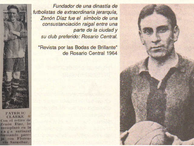 En 1919 se retiró un gran defensor del fútbol rosarino, "el criollo", "el negro" Zenón Díaz.