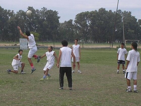 El clásico "loco" con el que los jugadores entran en calor. Este viernes practicaron por última vez previo al debut.