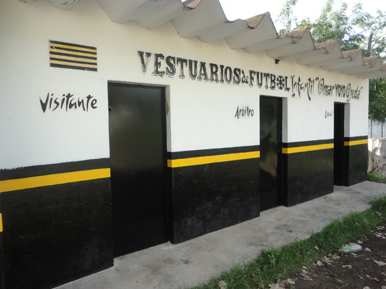 Impecables, así quedaron los vestuarios que corresponden a la cancha de fútbol infantil.