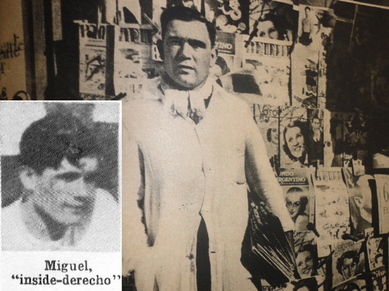 El &quot;petiso&quot; Antonio Miguel, figura del Seleccionado Rosarino en 1926, fue &quot;canillita&quot; al dejar el f&uacute;tbol. Muy recordado por su puesto de San Juan y San Mart&iacute;n. Foto: Archivo El Gr&aacute;fico.