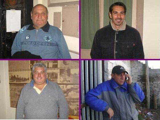 Dariozzi, Chavarri, Massari y Pisani, también de izquierda a derecha, y de arriba a abajo.