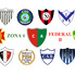 Los escudos de los clubes que competirán con Coronel Aguirre.
