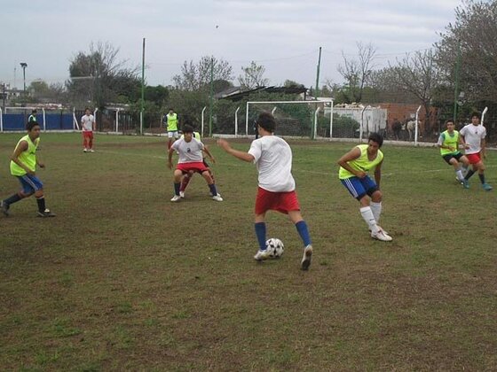 Varios de los futbolistas que prestó el club Jorge Griffa, brillaron en el primer entrenamiento.