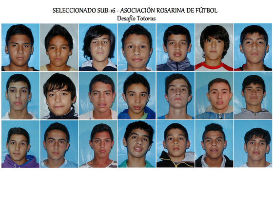 Los 21 chicos que viajar&aacute;n el viernes a Totoras, para defender los colores de Rosario.