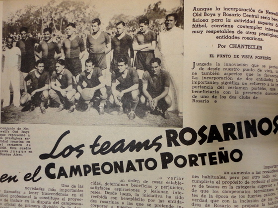 La revista El Gr&aacute;fico y su nota respecto al ingreso de los clubes rosarinos al torneo de AFA.