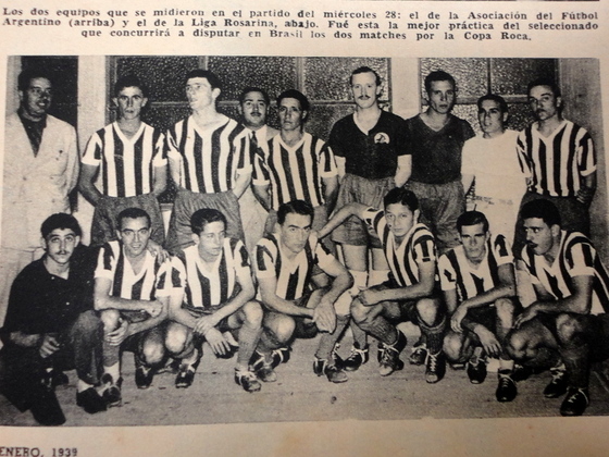 El Seleccionado de Rosario que enfrentó a Buenos Aires en uno de los cruces del año 39.