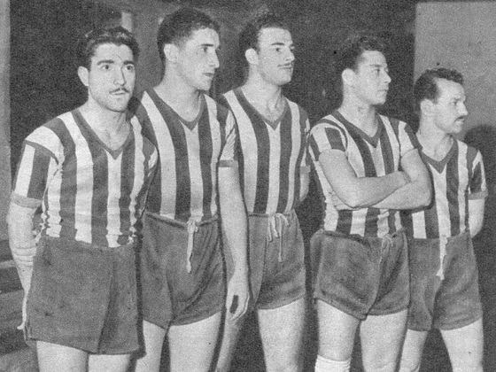 Vilariño, Funes, Bravo, Aguirre y Vidal. La delantera de Central que jugó el torneo de AFA.