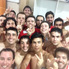 La ya tradicional "selfie" en el vestuario ganador. El plantel del CUA feliz festeja el 2-0. Foto: Marcos Parma Facebook.