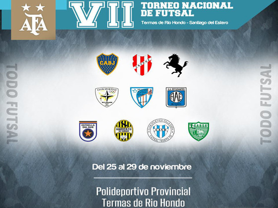 El folleto del VII Torneo Nacional de Futsal. Americana arriba de todos ¿terminará así?