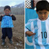 Murtaza, el niño afgano que es fiel seguidor de Lionel Messi y ahora tiene sus camisetas.