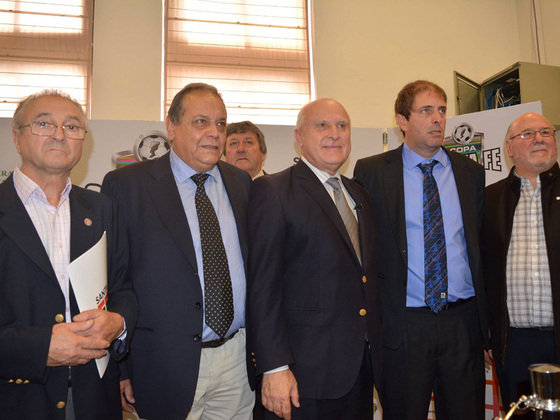 El Ing. Lifschitz, junto a Luis Franco (Presidente de la Sanlorencina) y Mario D'ascanio (ARF).