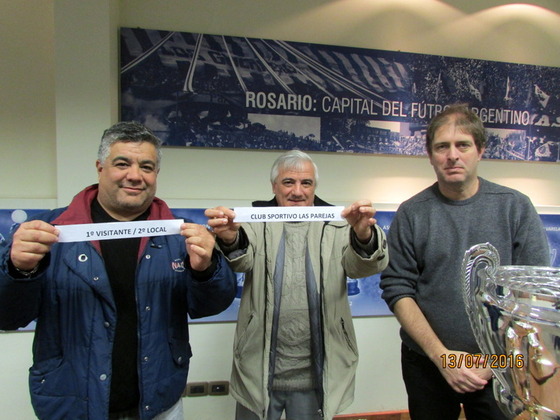 El delegado de Sportivo y el de Central C&oacute;rdoba, junto al Presidente de la Federaci&oacute;n.