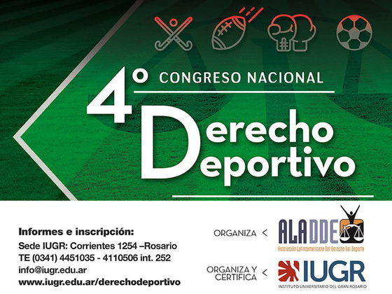 La Rosarina de F&uacute;tbol invita a participar del Congreso Nacional de Derecho Deportivo.