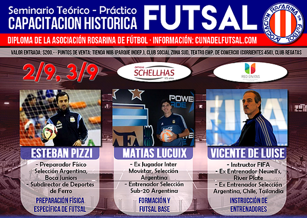 Los tres grandes disertantes que habrá este fin de semana en Rosario. ¡A puro futsal!
