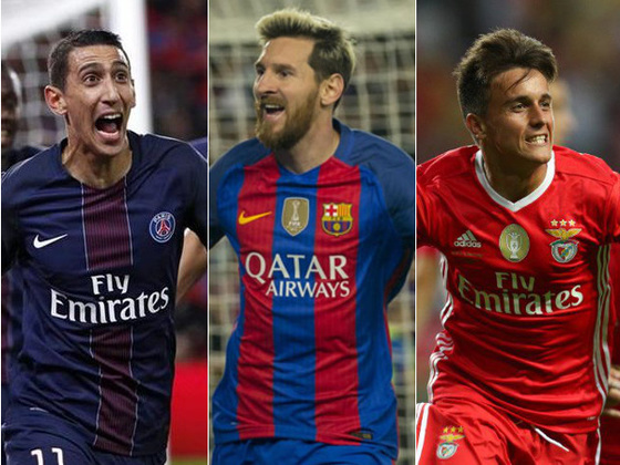 Di Mar&iacute;a, Messi y Cervi. Tres rosarinos jugando en gran nivel la Champions League.