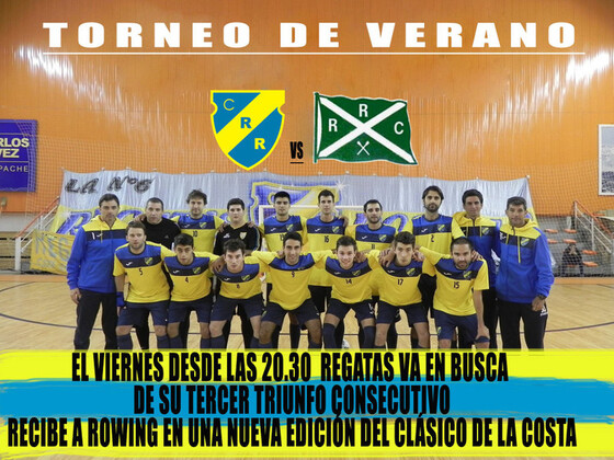 Así promociona el Twitter oficial del Club Regatas, el próximo clásico ante Rosario Rowing.