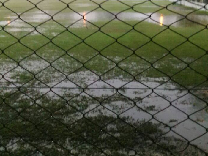 Una imagen de la cancha de Banco, hoy. Foto: Gentileza Bruno Cerino.