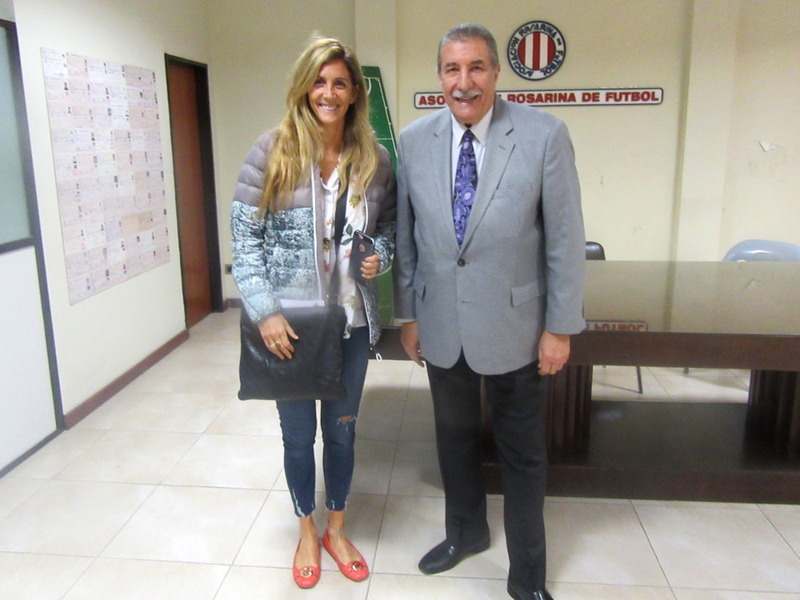 Cristinziano recorrió las instalaciones de la ARF, acompañada por el Presidente Giammaria.