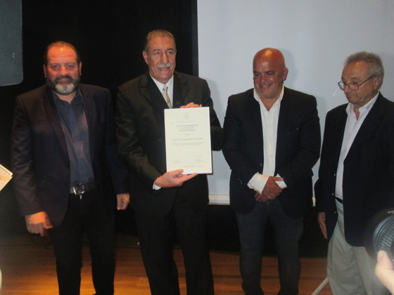Autoridades. Carlos Cardozo, Mario Giammaria, Carlos Comi y Mario D'ascanio.