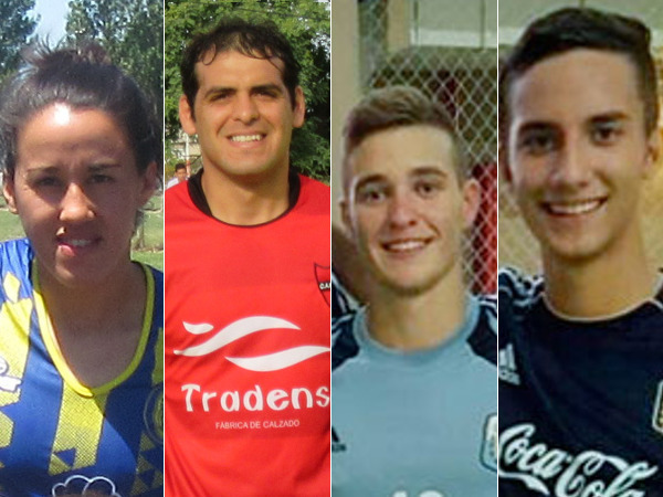 Virginia Gómez, Sebastián Benítez, Franco Pezzenati y Valentino Caruso. Los 4 premiados.