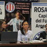 Rosana Gómez en el centro, una de las impulsoras de este Seminario; junto a Carlos Benítez, el Coordinador del Fútbol Femenino; y a María Noel Martino, la hija del Tata.