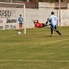 Justo José de Urquiza marcando uno de sus goles. El arquero Ojeda se estira pero no llegará.